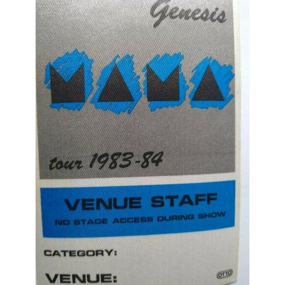 Genesis Mama Backstage Pass Original 1983-84 Concert Tour Pop Rock Music Gift - Picture 1 of 3